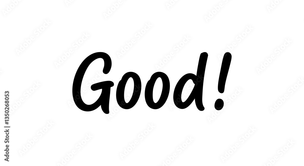 手書き文字「Good」ベクター 手書き文字「Good」ベクター