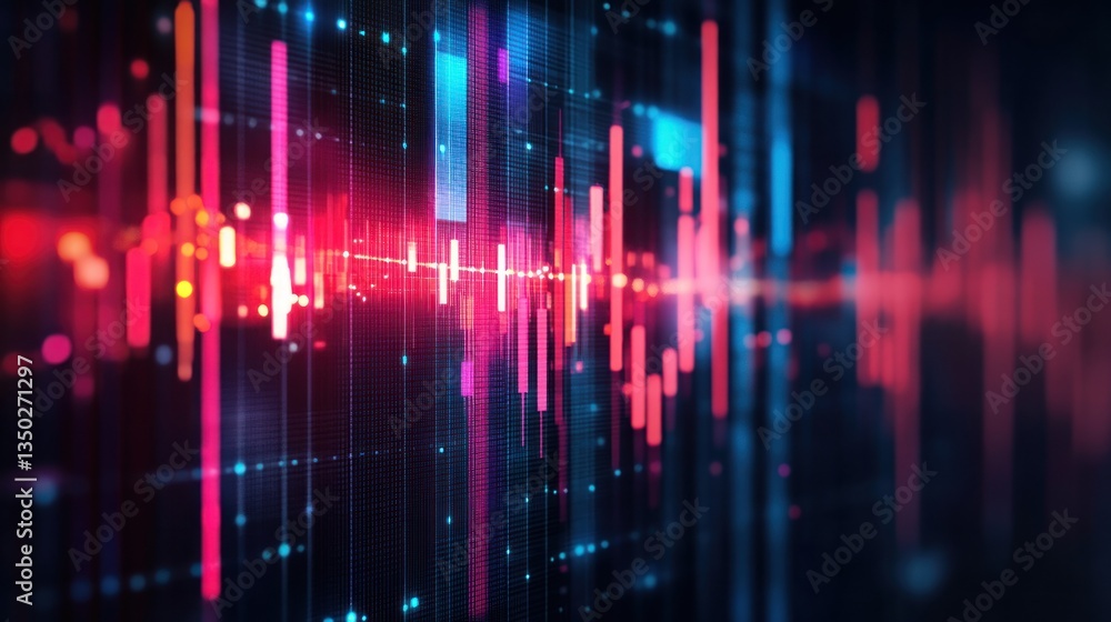 Colorful abstract digital sound wave visualization background Colorful abstract digital sound wave visualization background