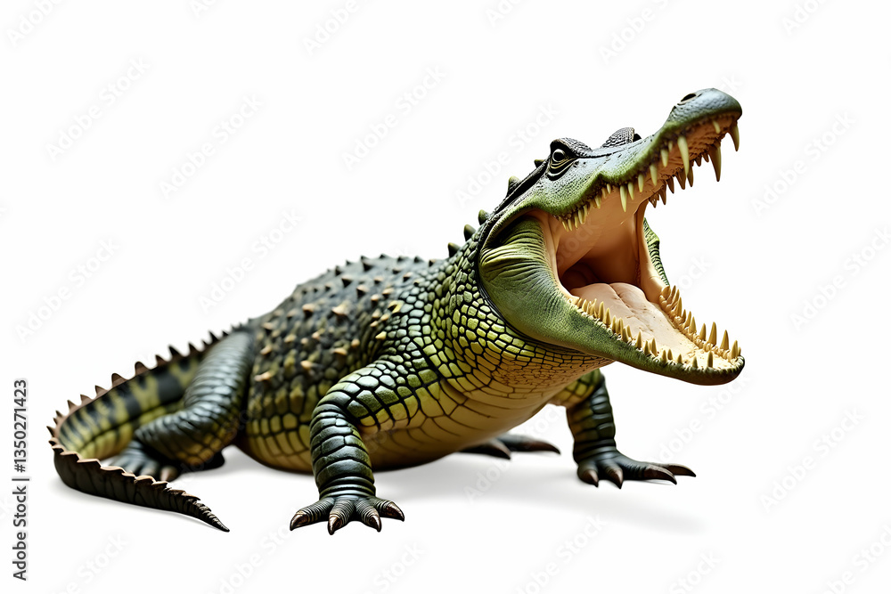Crocodile isolated on white background Crocodile isolated on white background