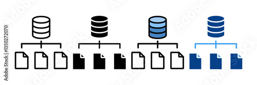 Data Modeling  Icon Set Multiple Style Collection