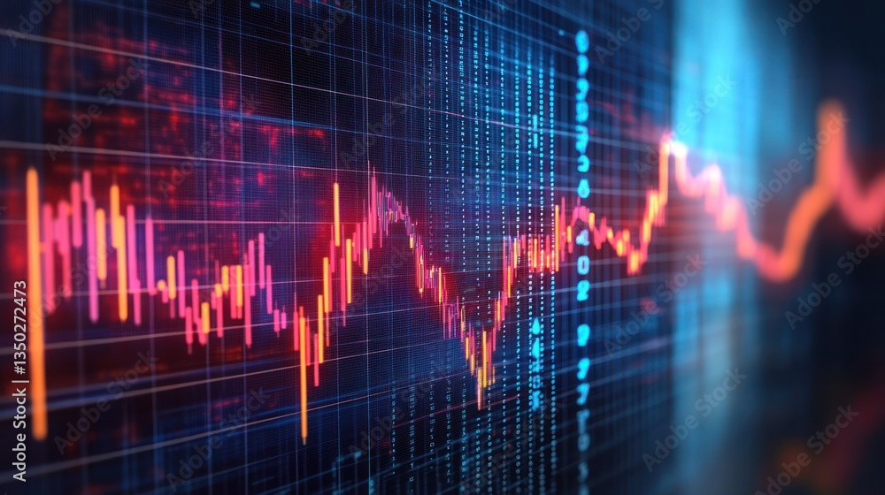 Vibrant financial market data visualization with dynamic graphs Vibrant financial market data visualization with dynamic graphs