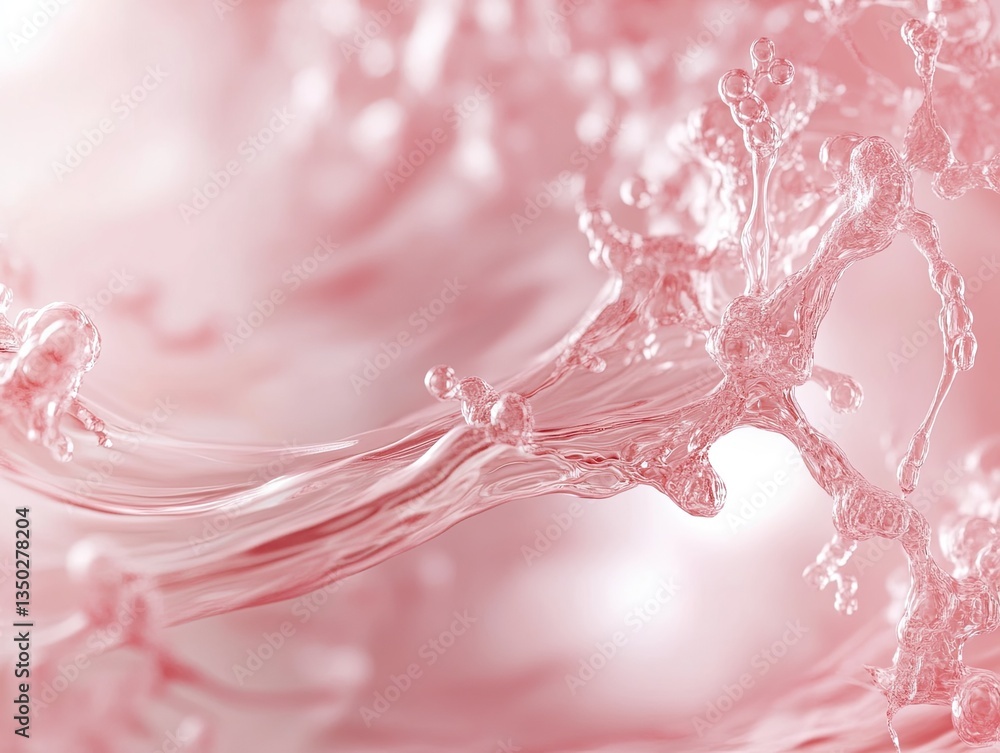 Pink Liquid Flowing Abstract Design. Pink Liquid Flowing Abstract Design.