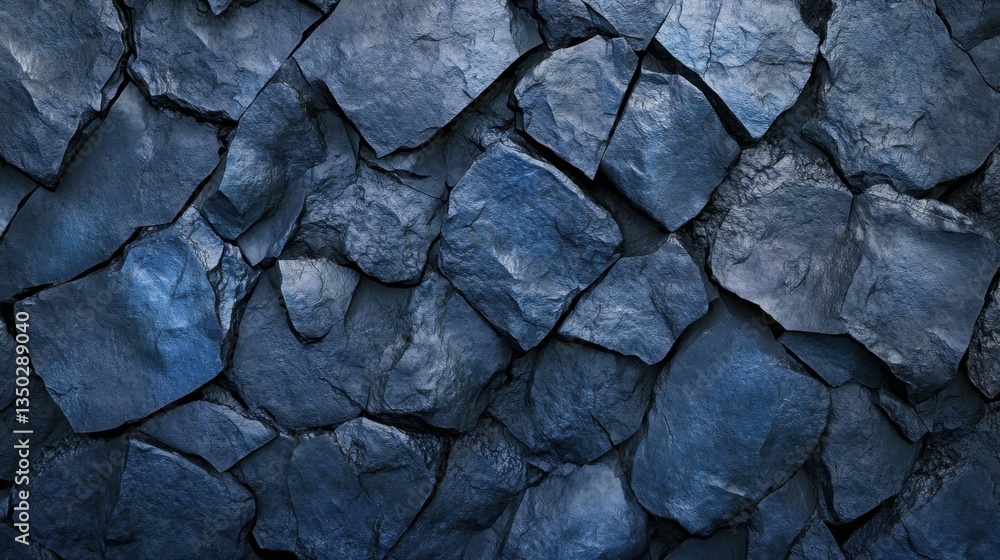 Fototapeta premium Blue abstract lava stone texture background