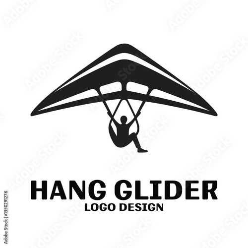 Hang Glider Vector Logo Design