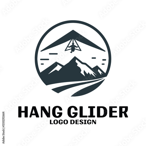 Hang Glider Vector Logo Design