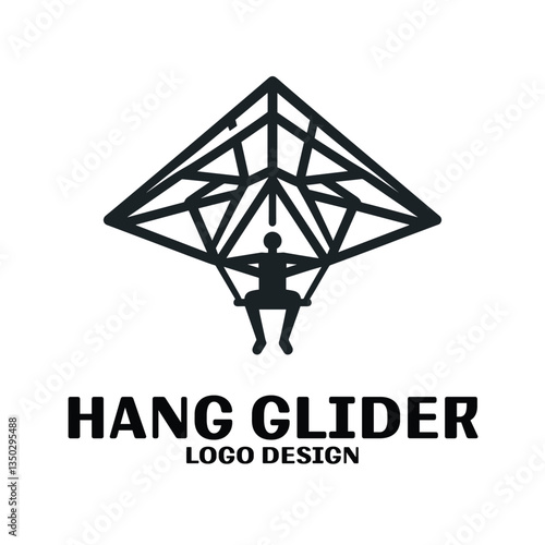 Hang Glider Vector Logo Design