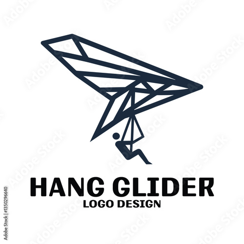 Hang Glider Vector Logo Design