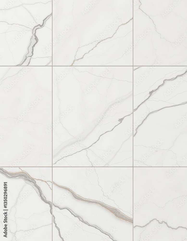 Obraz premium Cool, polished marble tiles showing veining patterns, pattern, elegant, marble texture