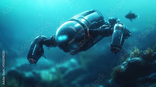 Wallpaper Mural Browse through the most popular images of underwater technology., clean background, Photo stock style, clean background, no copyrighted logo, no letters Torontodigital.ca