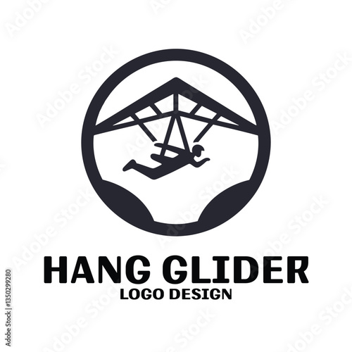 Hang Glider Vector Logo Design