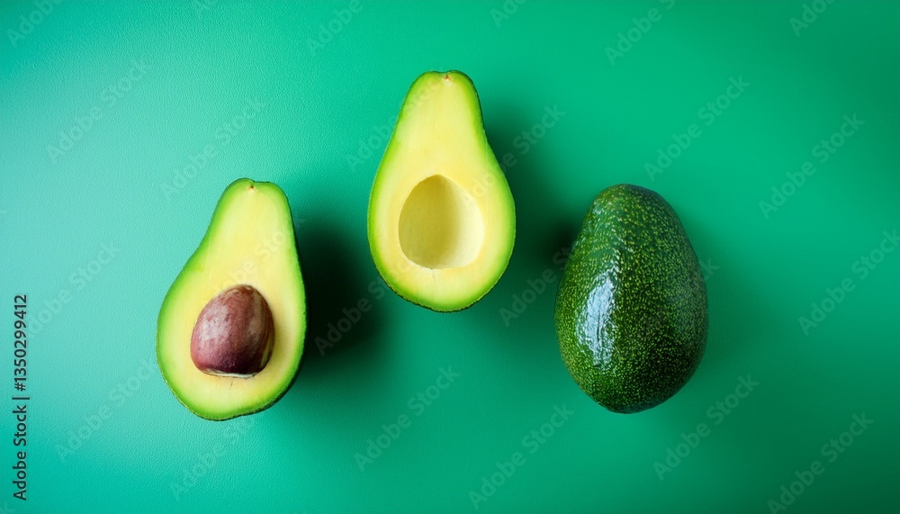 avocado cut in half avocado cut in half