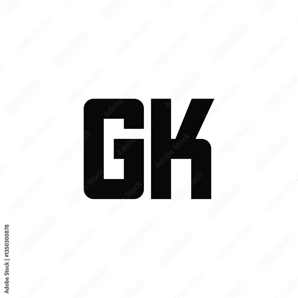 GK monogram logo design letter text name symbol monochrome logotype alphabet character simple logo GK monogram logo design letter text name symbol monochrome logotype alphabet character simple logo