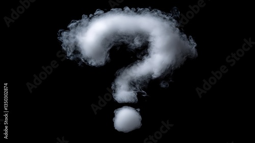 Abstract question mark formed by smoke
