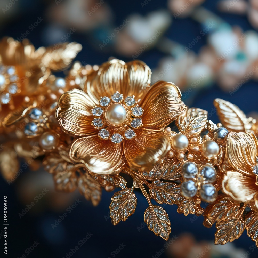 Fototapeta premium Lavish Gold Embellished Element --s 750