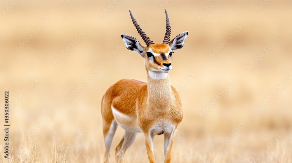 Antelope in golden savanna Antelope in golden savanna