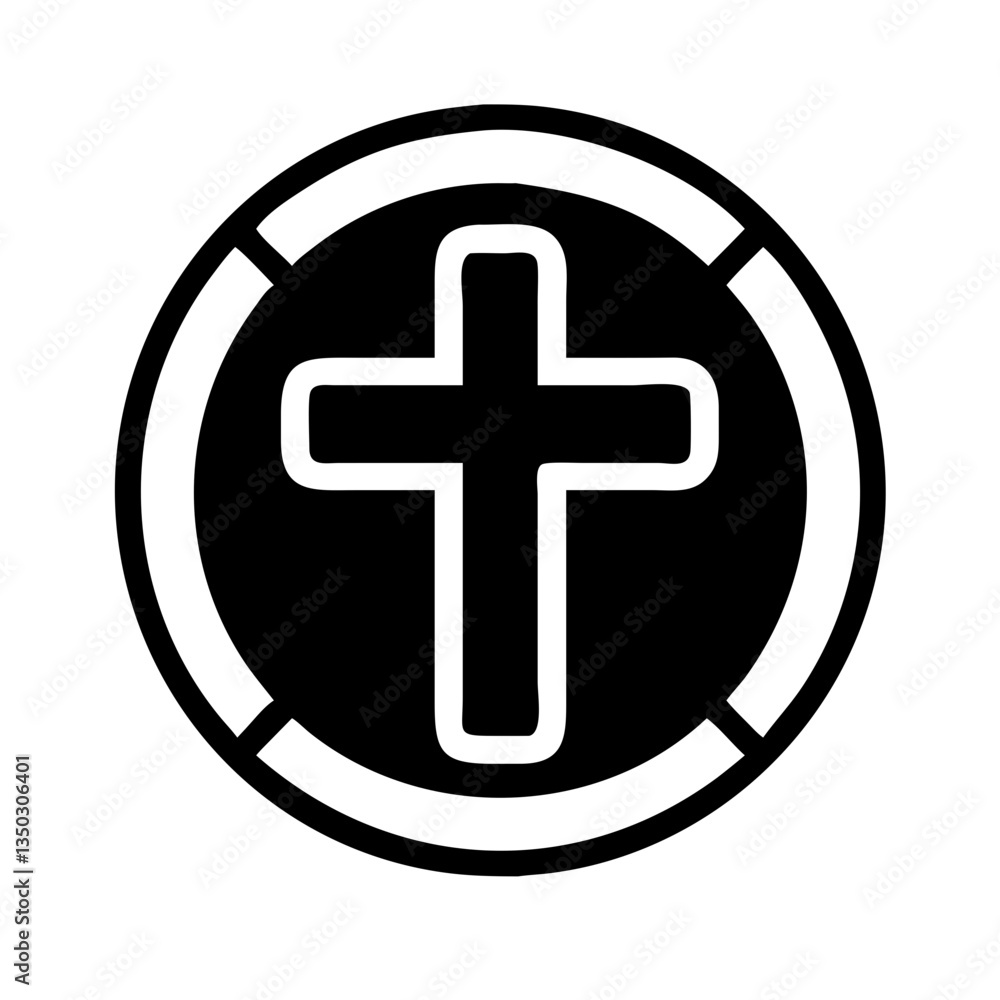 Obraz premium Minimalist blue tombstone icon design 