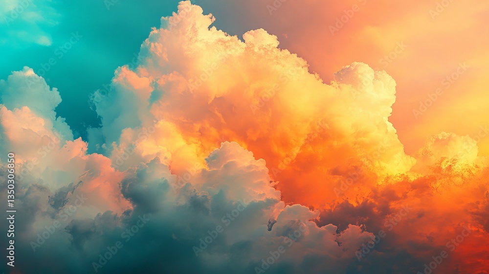 Fototapeta premium Dramatic Sky: A Stunning Abstract Display of Nature’s Beauty