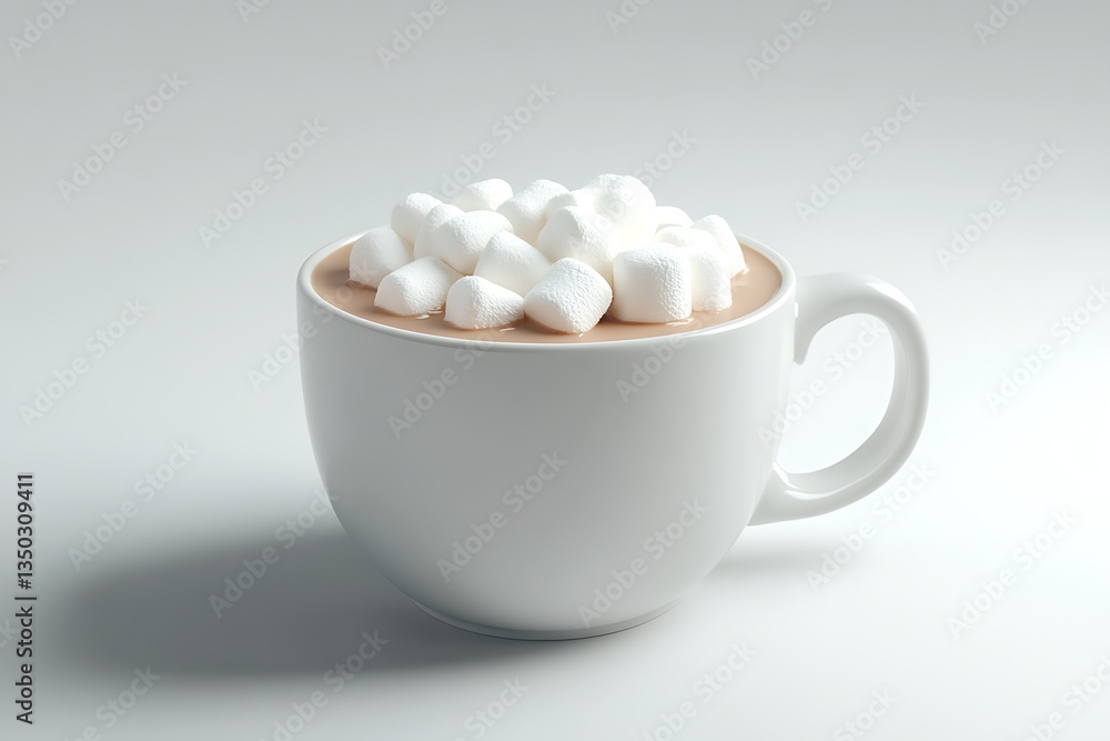 Fluffy Marshmallows in a Hot Chocolate Cup Fluffy Marshmallows in a Hot Chocolate Cup