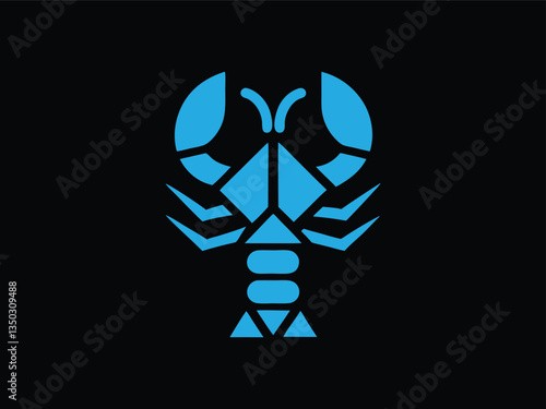 crayfish vector logo desing