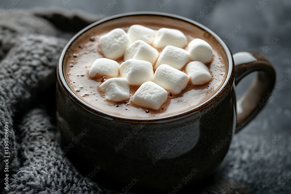 Warm Hot Chocolate with Marshmallows Warm Hot Chocolate with Marshmallows