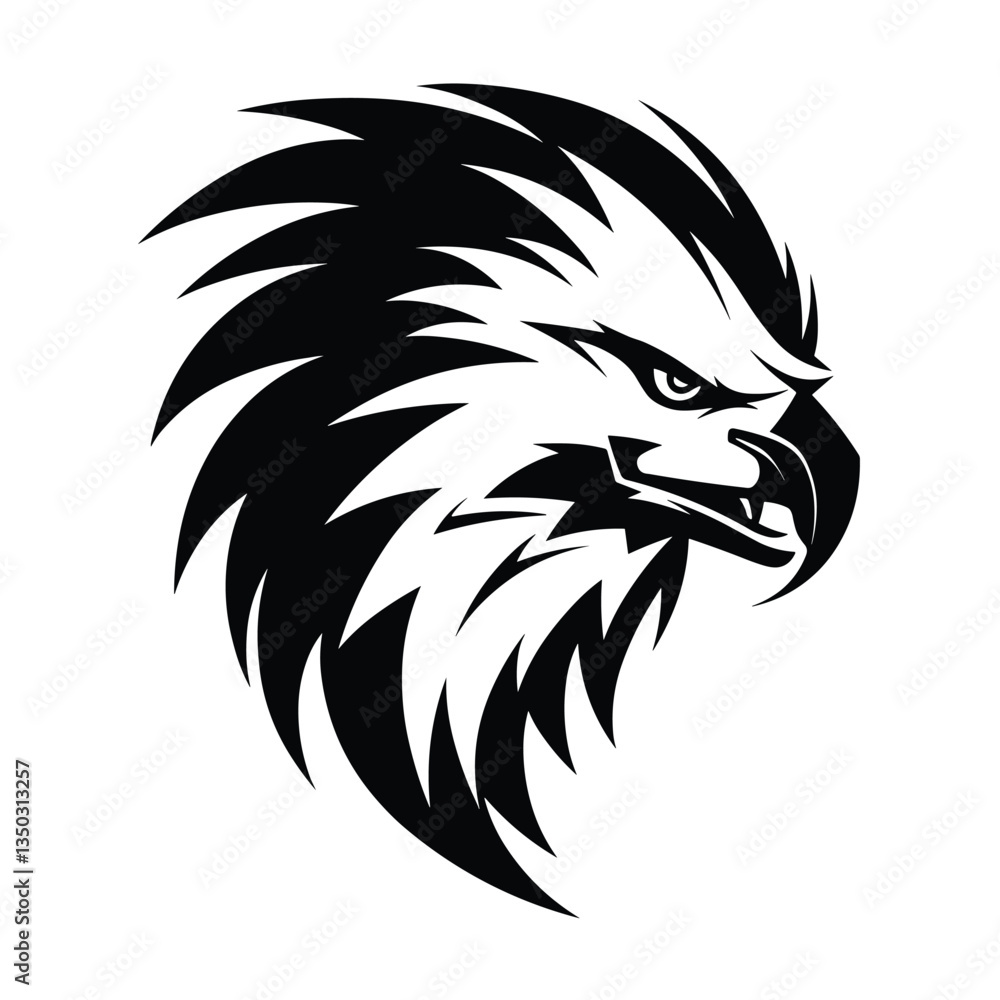 A powerful and majestic silhouette of a griffin head, featuring sharp beak, fierce eyes, and noble details. Perfect for fantasy-themed designs, gaming logos, heraldic emblems, and mythical artwork. A powerful and majestic silhouette of a griffin head, featuring sharp beak, fierce eyes, and noble details. Perfect for fantasy-themed designs, gaming logos, heraldic emblems, and mythical artwork.