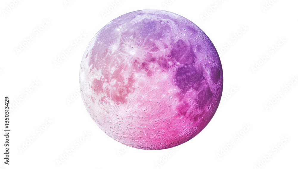 stylized moon with a gradient of pink and purple hues creating a dreamy and artistic representation it serves as a decorative element or background for various creative projects