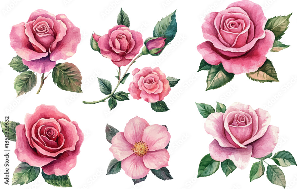 Naklejka premium seamless pattern with pink roses