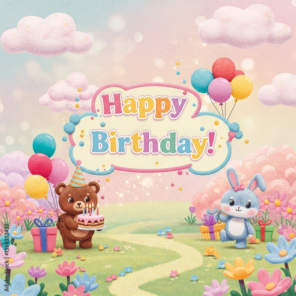 Naklejka premium Birthday