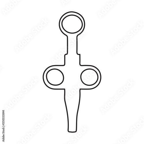 biopsy needle line icon