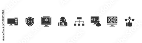 Data breach banner web icon illustration concept with icon of computer, security, attack, hacker, algorithm, access, digital and confidence	