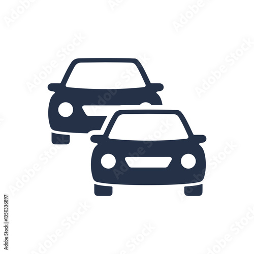 Cars icon. Solid glyph series icon
