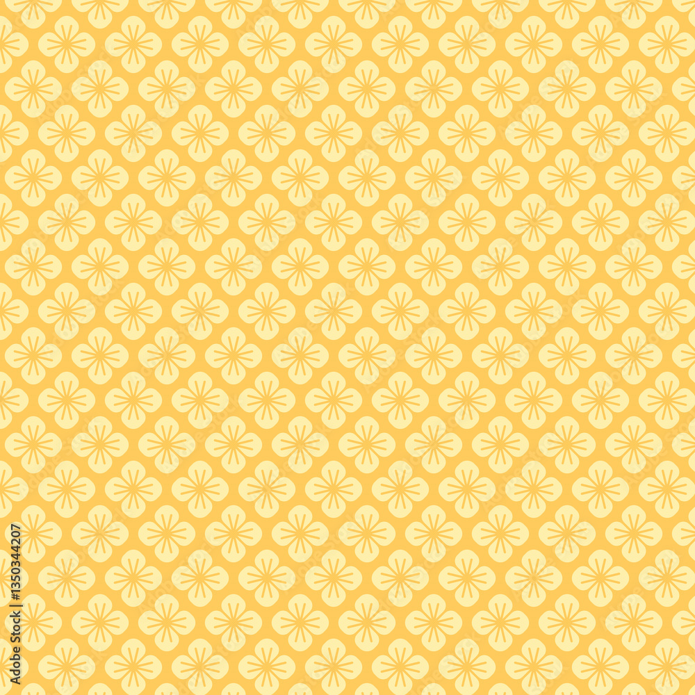 Seamless yellow floral pattern background with white blossoms, vibrant floral design for wallpaper, textiles, packaging, and stationery. Seamless yellow floral pattern background with white blossoms, vibrant floral design for wallpaper, textiles, packaging, and stationery.