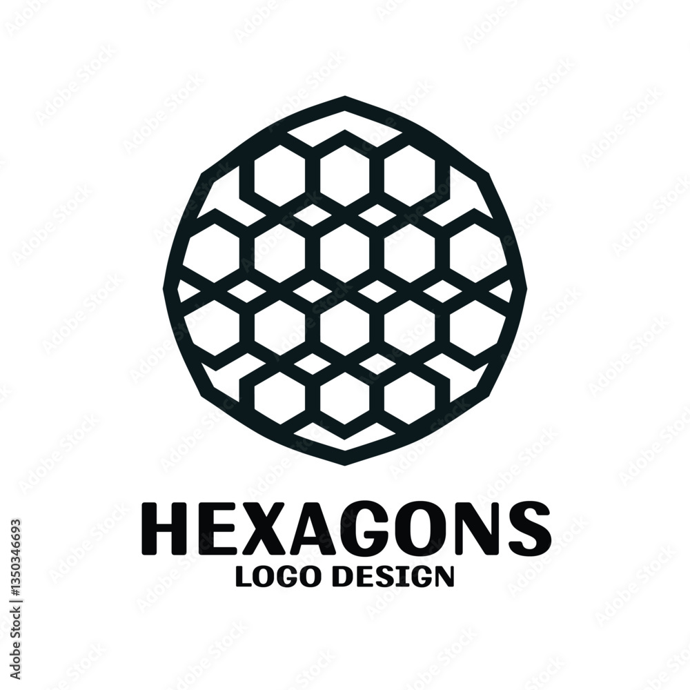 Hexagons Vector Logo Design Hexagons Vector Logo Design