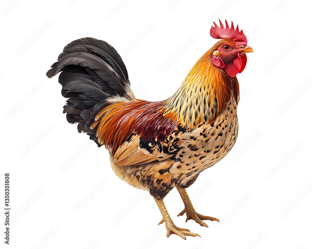 Fototapeta premium rooster isolated on white
