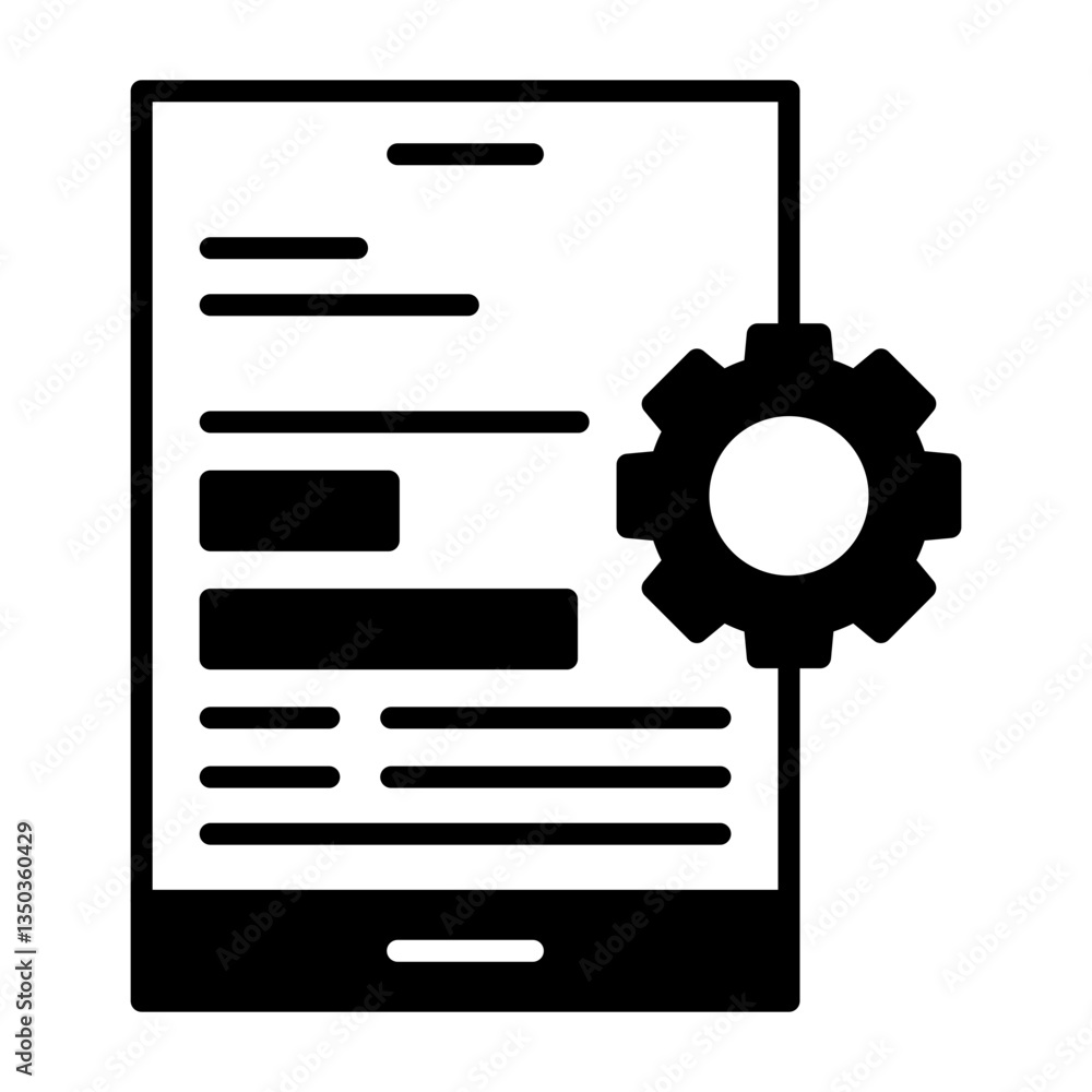 Mobile optimization Solid Style Icon Mobile optimization Solid Style Icon