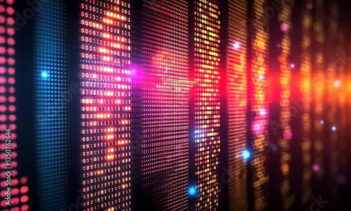 Wallpaper Mural Colorful Abstract Digital Background with Glowing Lights and Patterns Displaying a Vibrant Energy and Modern Design Torontodigital.ca