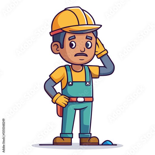Confused Construction Worker