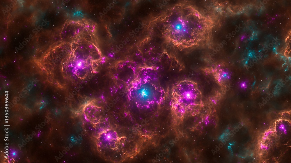 Vibrant Nebulae and Stars Fill the Cosmic Vastness of Space Vibrant Nebulae and Stars Fill the Cosmic Vastness of Space