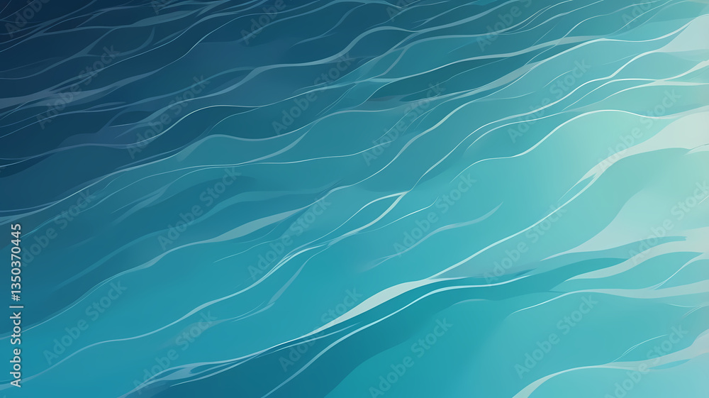 Fototapeta premium Underwater Dream Gradient - Turquoise, Aqua Blue, and White with Serene Aquatic Atmosphere