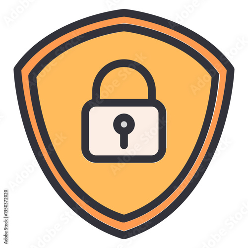 A lock within a shield symbolizes security and protection. Ideal for apps or websites focused on data privacy, cybersecurity, or password management. Use for secure login or vault features.