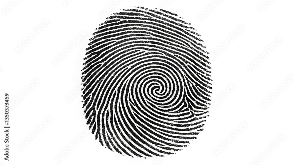 Fingerprint black isolated on white background Fingerprint black isolated on white background