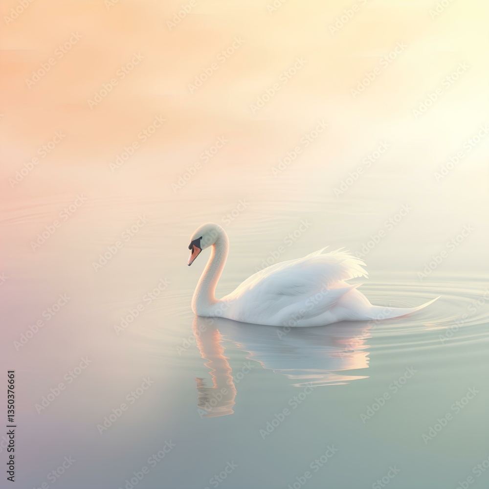 Fototapeta premium swan on the lake