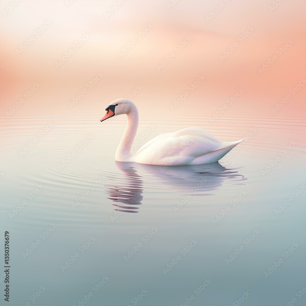 Fototapeta premium swans on the lake