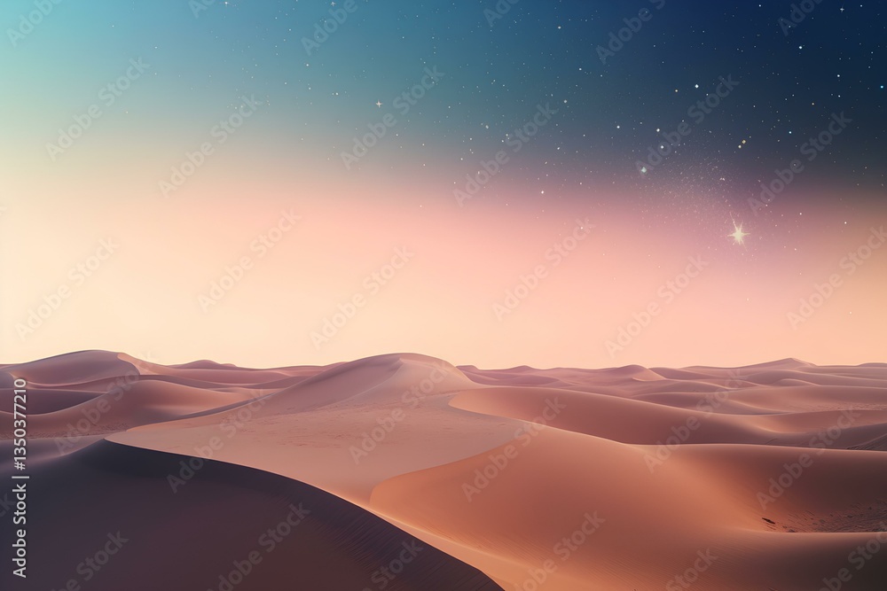 Naklejka premium sunset in the desert