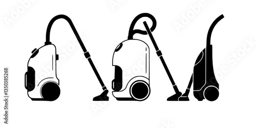 vector illustration of a vacuum cleaner icon silhouette
