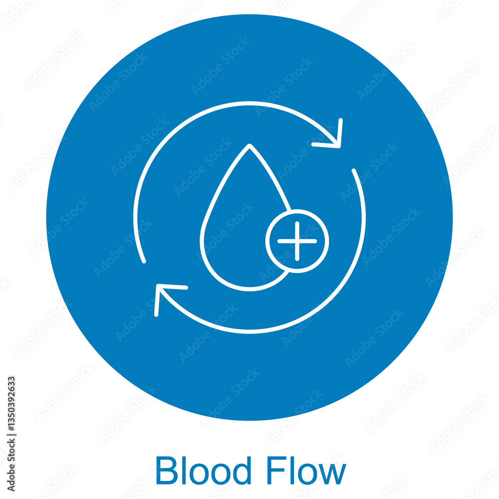 Blood Flow icon, Optimizing Blood Flow for Better Health, The Science of Healthy Circulation Blood Flow icon, Optimizing Blood Flow for Better Health, The Science of Healthy Circulation