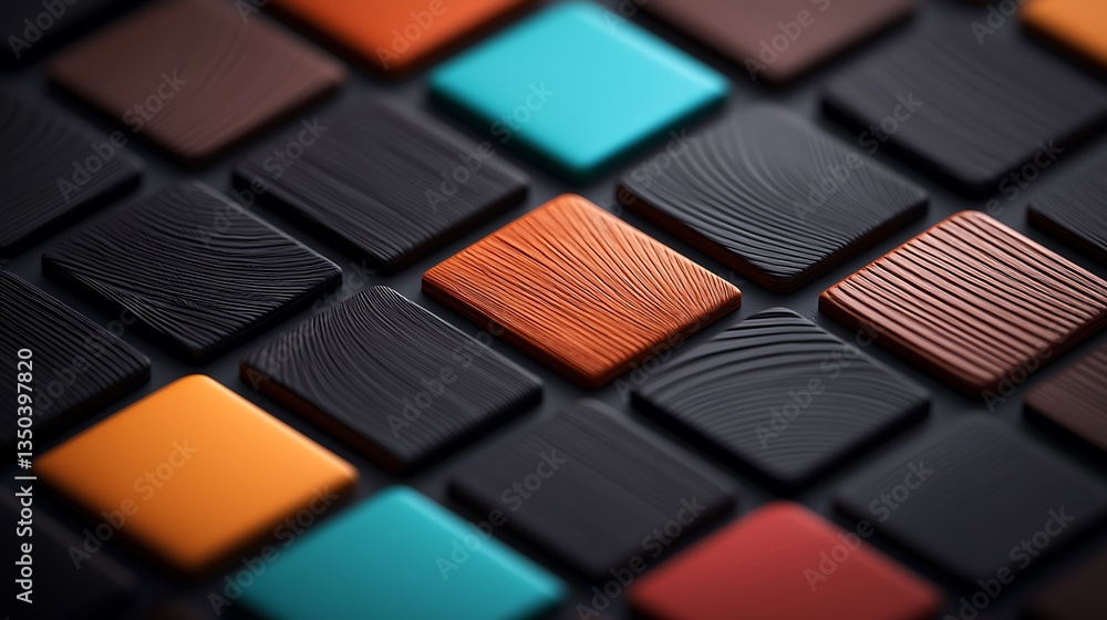 Abstract Geometric Wooden Blocks Pattern Abstract Geometric Wooden Blocks Pattern