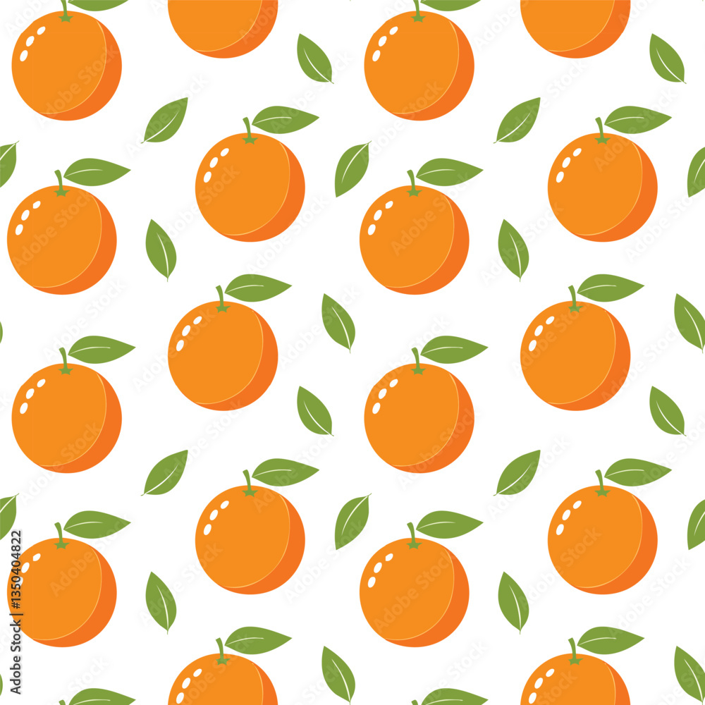 Hand drawn orange fruit pattern design Hand drawn orange fruit pattern design