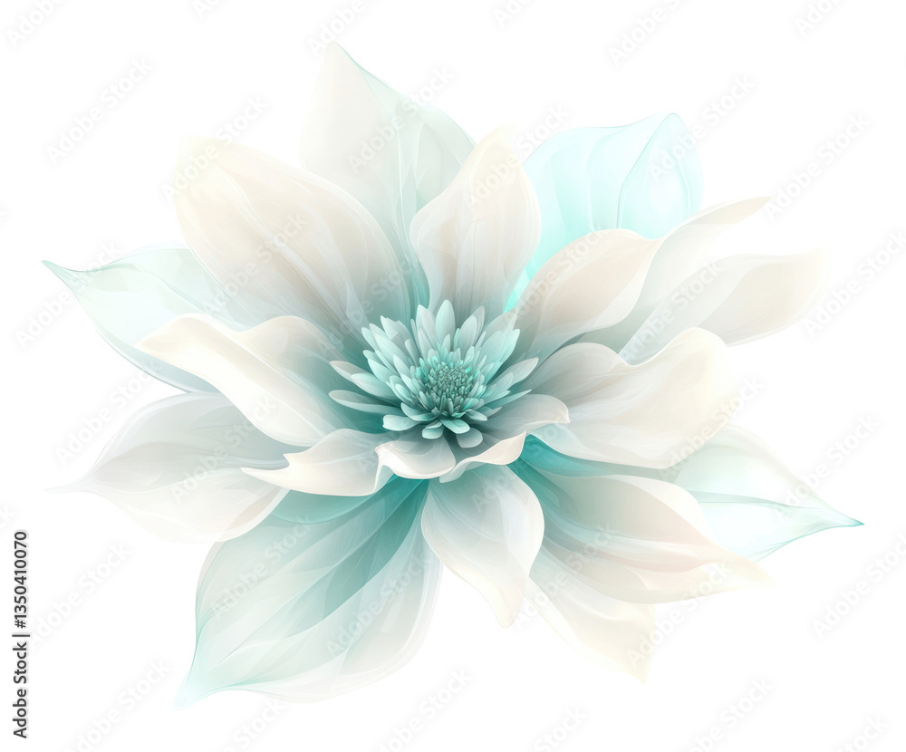 Fototapeta premium PNG Abstract flower petals illustration elegant.