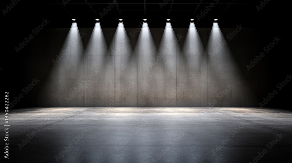Obraz premium Empty Stage Lit by Spotlights (2)